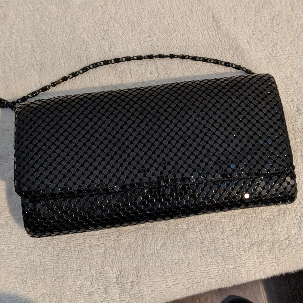Black mesh purse